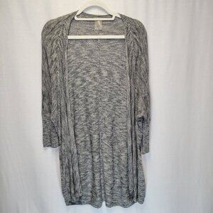 Calia By Carrie Underwood Small Cardigan Sweater Open Front Gray 3/4 Sleeve